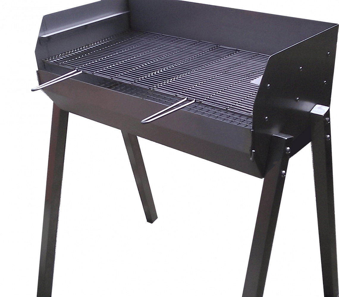 SS2. Adjustable Height Stainless Steel Charcoal Barbecue BBQ Mad