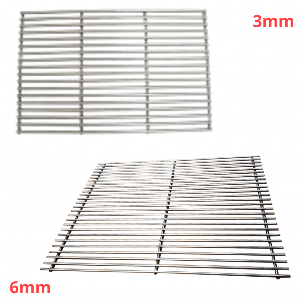 different thickness custom stainless steel grills and grates