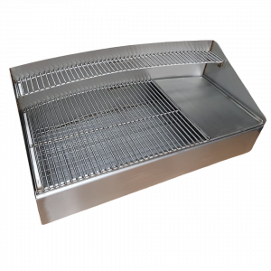 Curved stainless steel barbecue made to measure